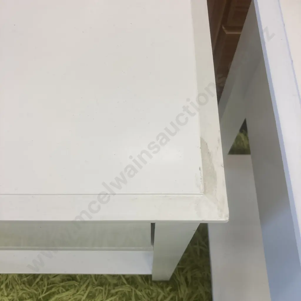 Pair of White Single Drawer Bedsides, H58 W48 D40cm Image 1++