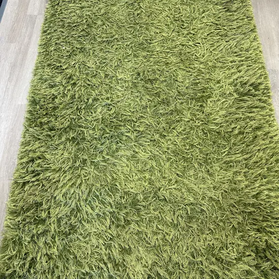 Green Shaggy Floor Rug, 125 x 186cm