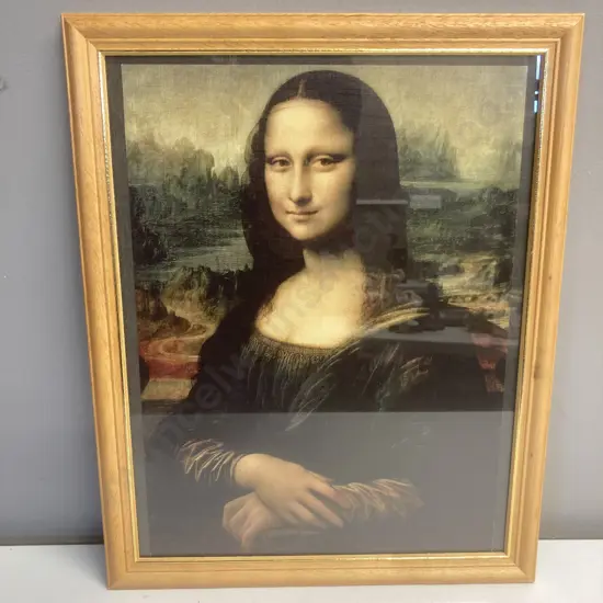 Framed Glazed Mona Lisa Print, 39 x 31cm