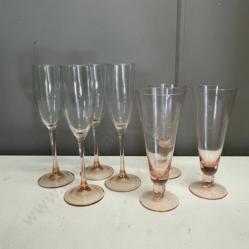 Assorted Vintage Champagne Flutes Image 1++