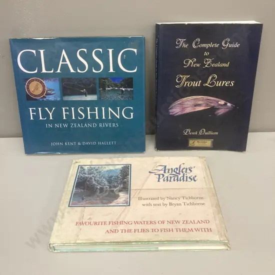 Anglers Paradise by Bryan Tichborne, Classic Fly Fishing by John Kent, Complete Guide To Trout Lures by Derek Quilliam