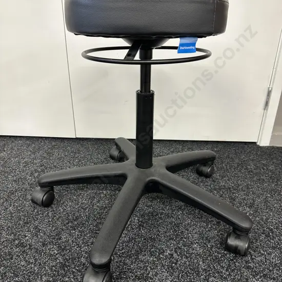 Buro seating Gaslift Stool, Black Round Seat