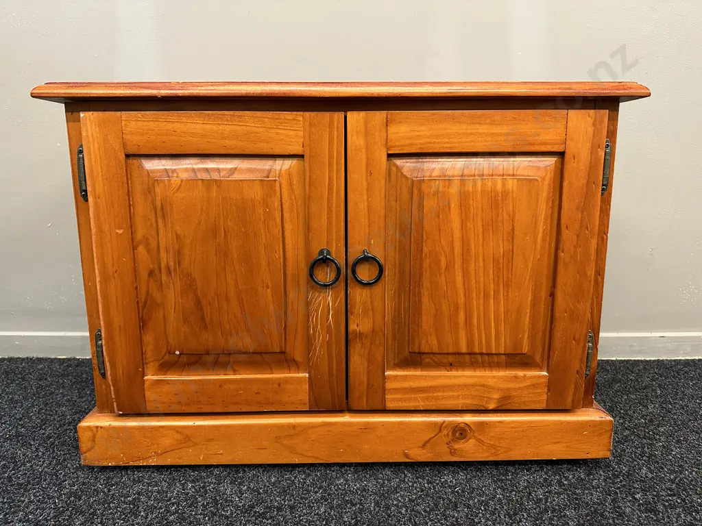 Pine 2 Door Unit, Wrought Handles, H51 W73 D41cm Image 1++