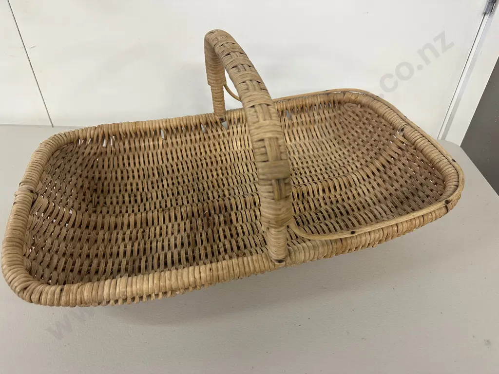 Vintage Handled Basket L54cm, W35cm Image 1++