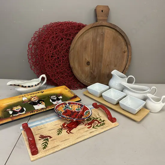 Serving Platters, Jugs, Placemats Etc
