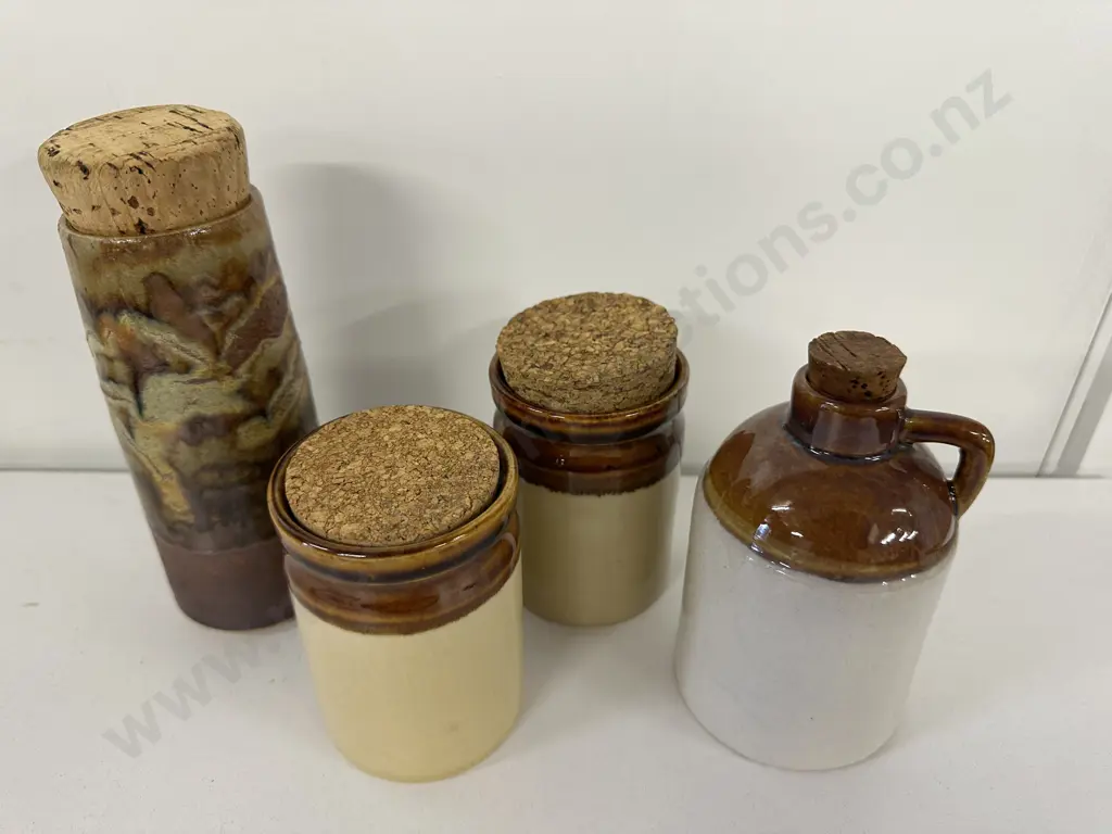 Vintage pottery Items Including Stone Handled Pot Image 1++