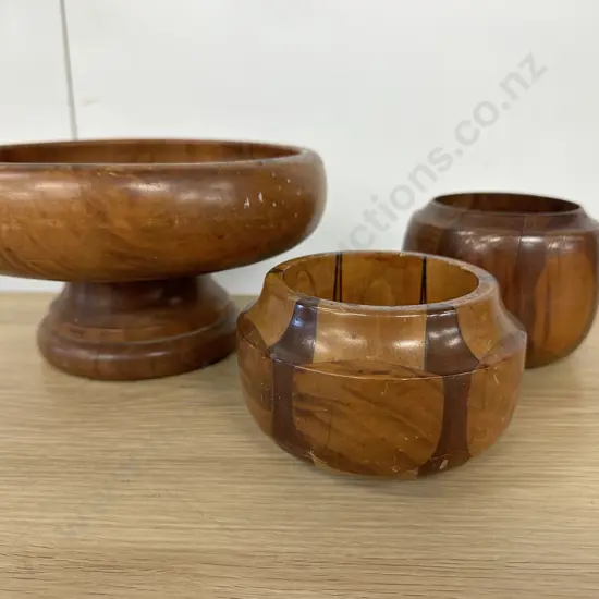 Wooden Ware Items, Pedestal Bowl Etc