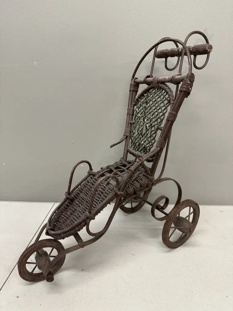 Vintage Dolls Stroller, Cane & Metal Image 1++