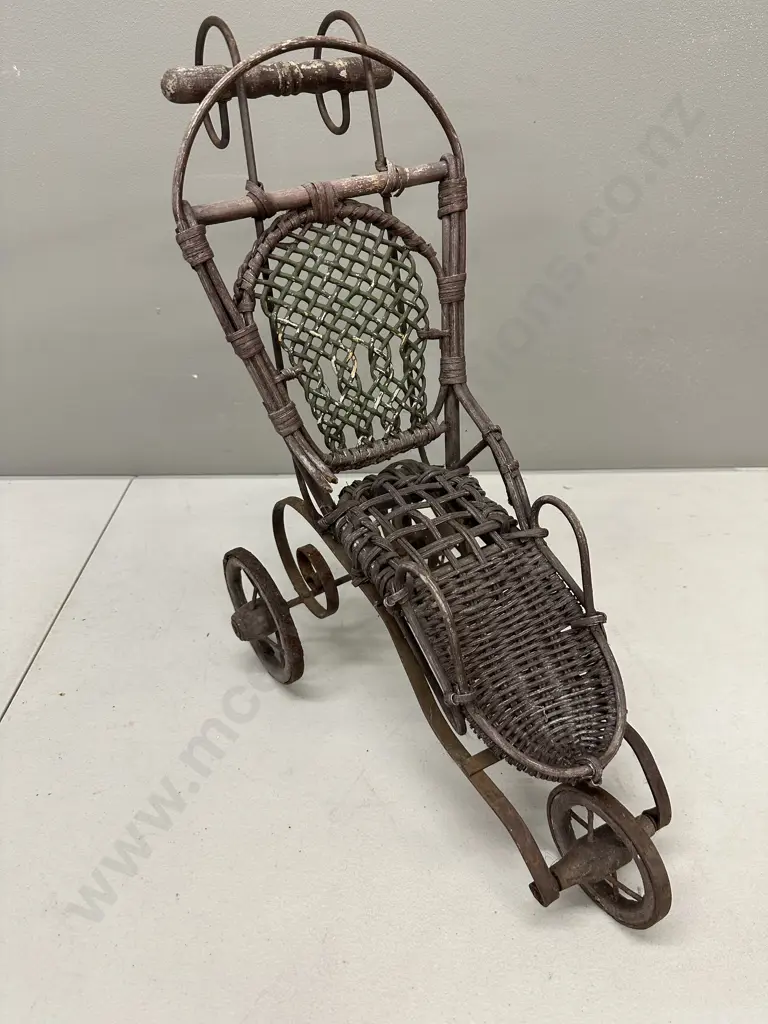 Vintage Dolls Stroller, Cane & Metal Image 1++