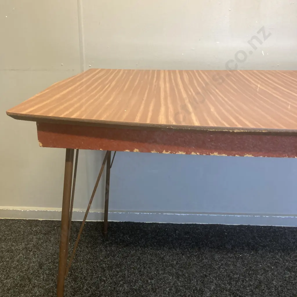 Retro Formica Topped Dining Table, H72 W121 D80cm Image 1++