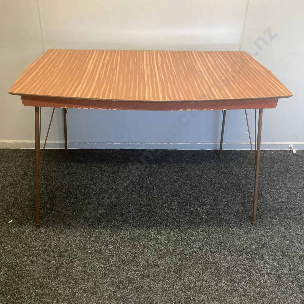 Retro Formica Topped Dining Table, H72 W121 D80cm Image 1++