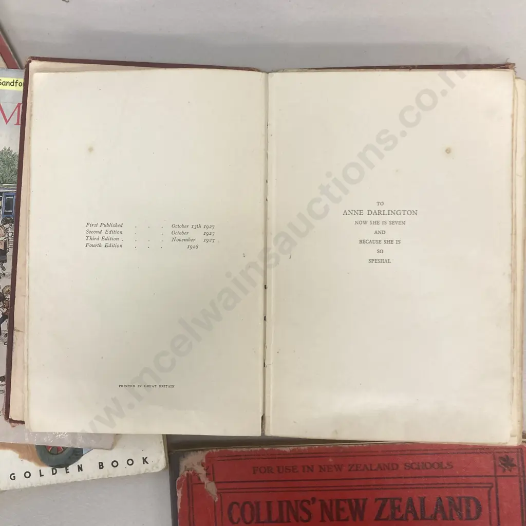 1940's Collins' New Zealand Clear School Atlas, Gerald Rose Ironhead , James K Baxter The Seagull, Now We Are Six, Etc Image 1++