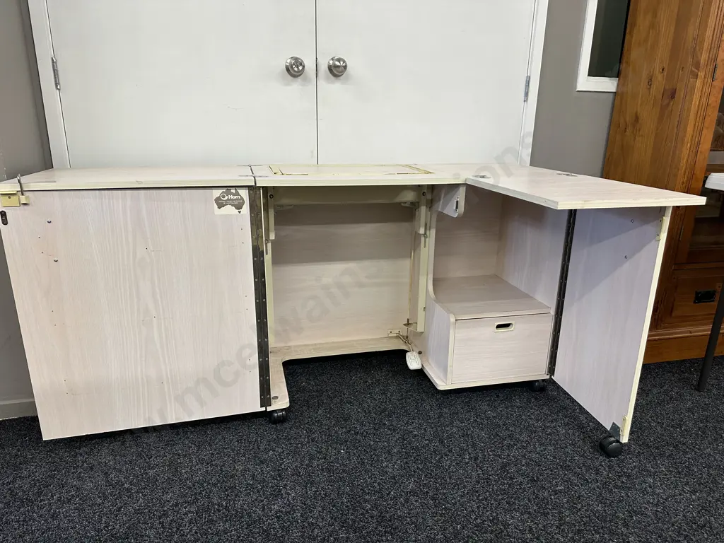 Horn Australia Sewing Machine Cabinet H76 W95.5 D43.5cm (As Found Condition) Image 1++