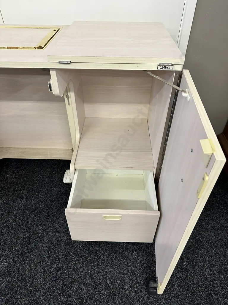 Horn Australia Sewing Machine Cabinet H76 W95.5 D43.5cm (As Found Condition) Image 1++