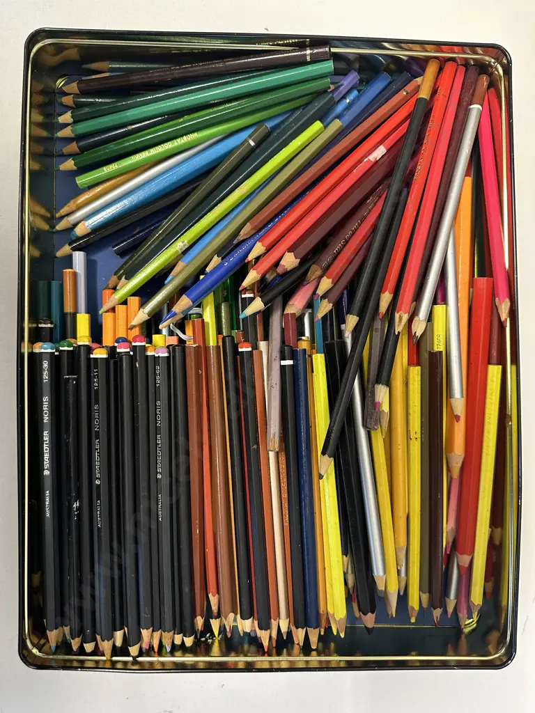 Large Selection of Coloured Pencils Image 1++