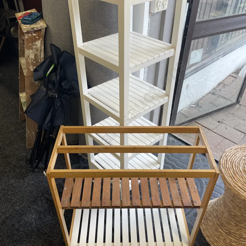 Two wooden Shelf Units Image 1++