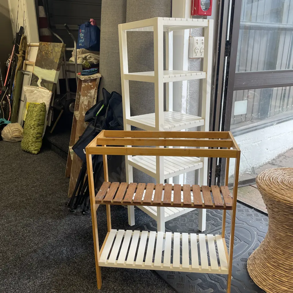 Two wooden Shelf Units Image 1++