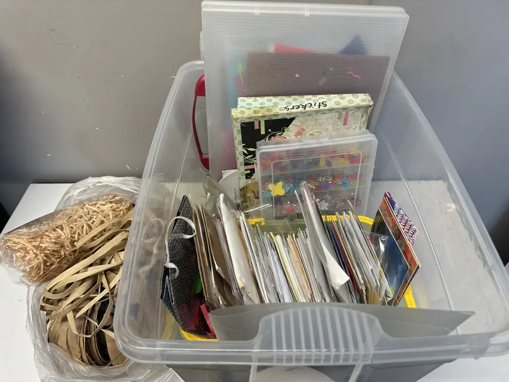 Clear Bin Greeting Cards, Stickers & Craft Items Image 1++