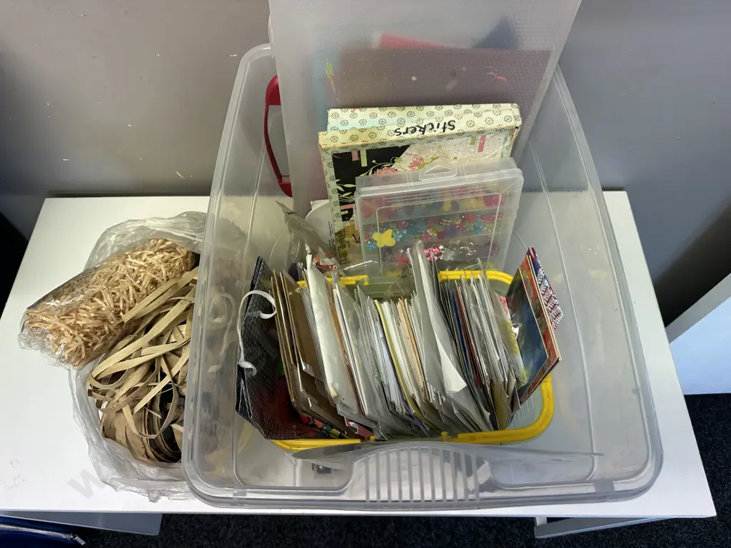 Clear Bin Greeting Cards, Stickers & Craft Items Image 1++