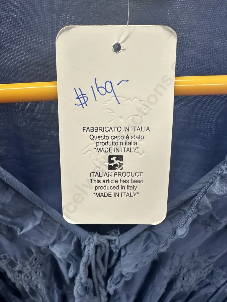 Italian Made Ladies Top. Blue Image 1++
