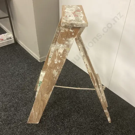 Vintage Wooden Display Ladder, H92cm