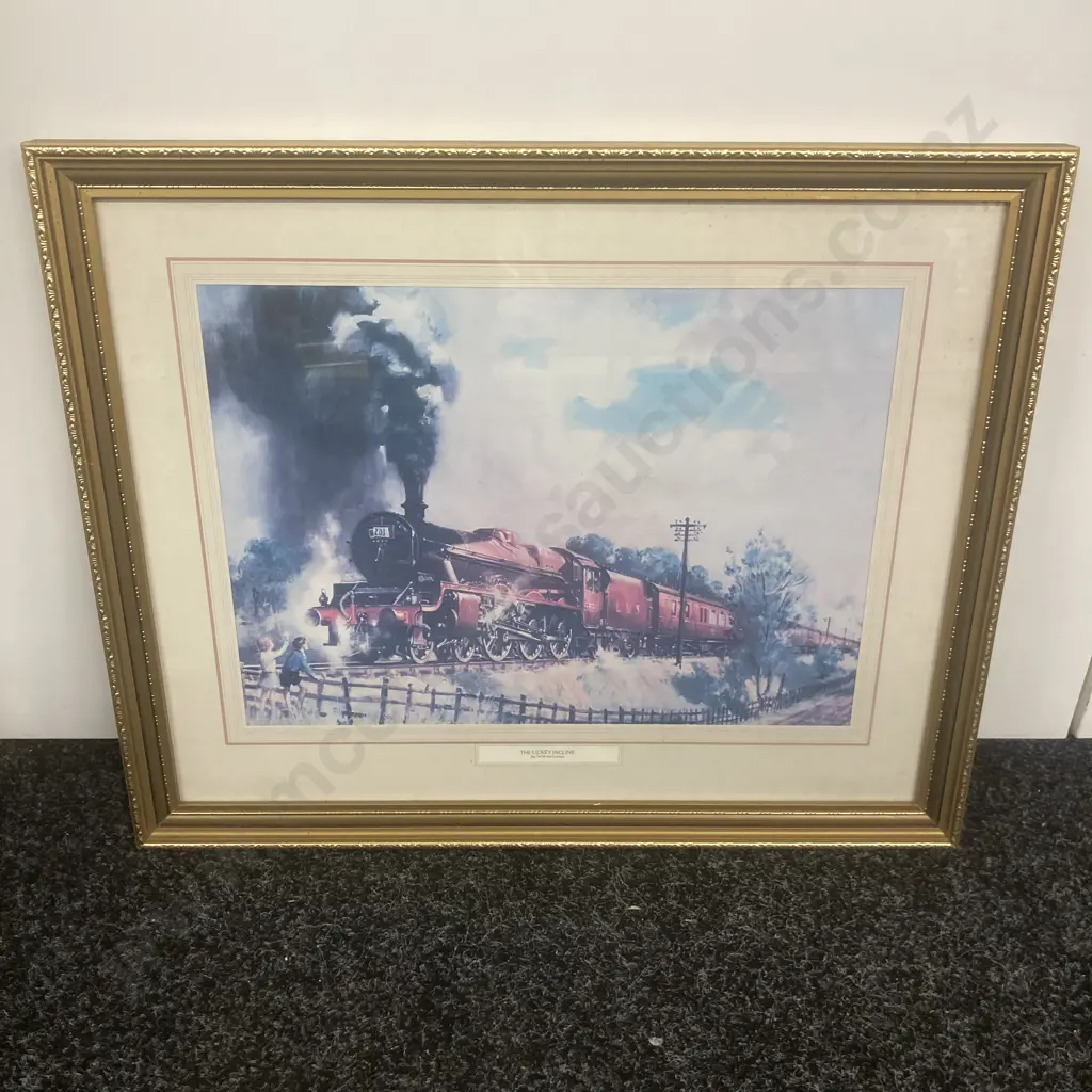 Framed Glazed print 'The Lickey Incline' by Terence Cuneo, 45 x 55cm (Unable to sell - Donated) Image 1++