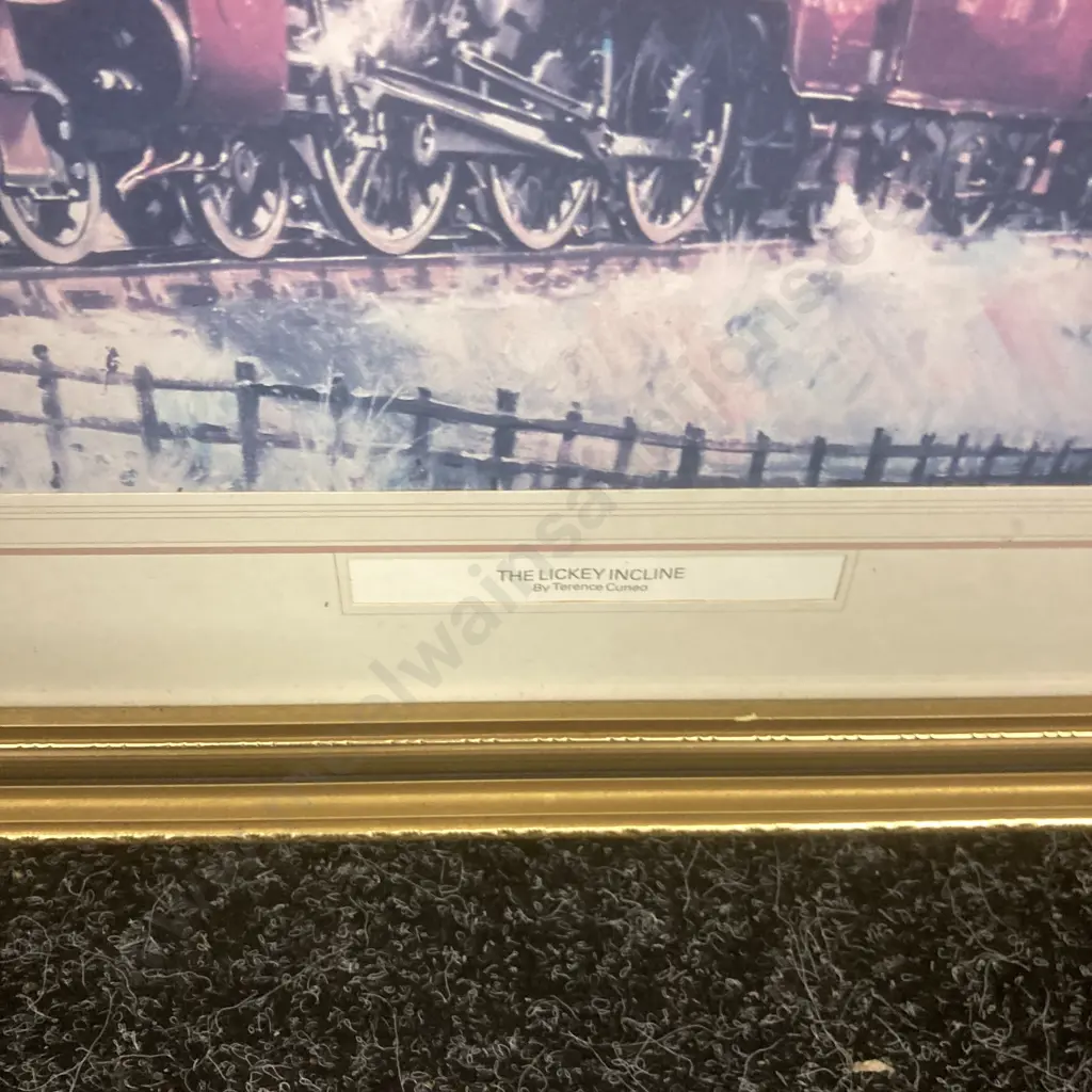 Framed Glazed print 'The Lickey Incline' by Terence Cuneo, 45 x 55cm (Unable to sell - Donated) Image 1++