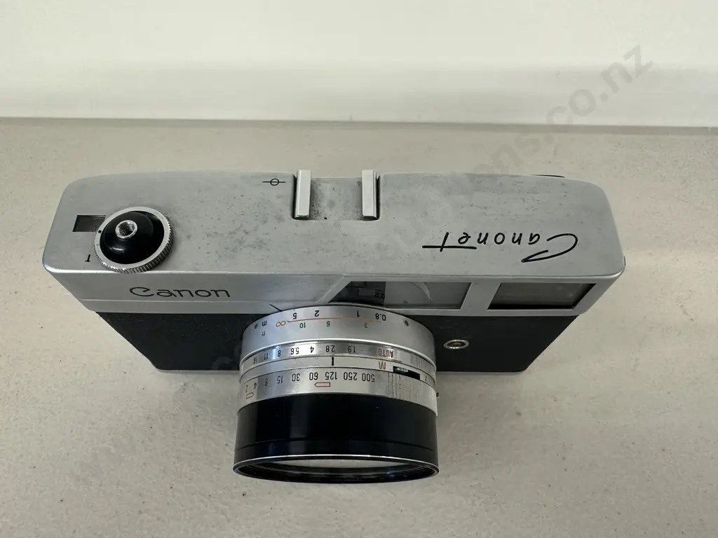 Vintage Canon Canonet Rangefinder Camera No1253980 With Canon Lens SE 45mm 1:1.9 Image 1++