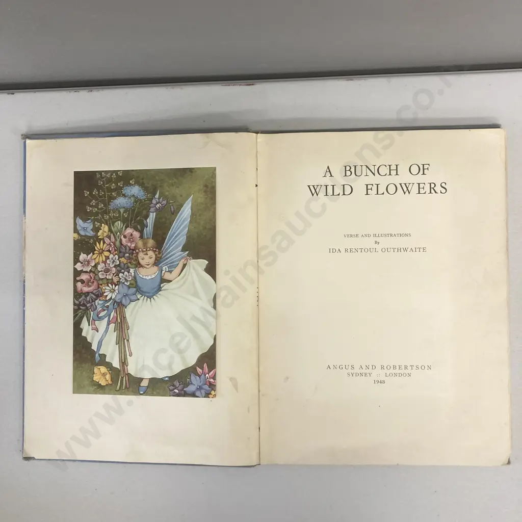 A Bunch of Wild Flowers - Verse and illustrations by Ida Rentoul Outhwaite, Angus and Robertson. Sydney 1948 Image 1++
