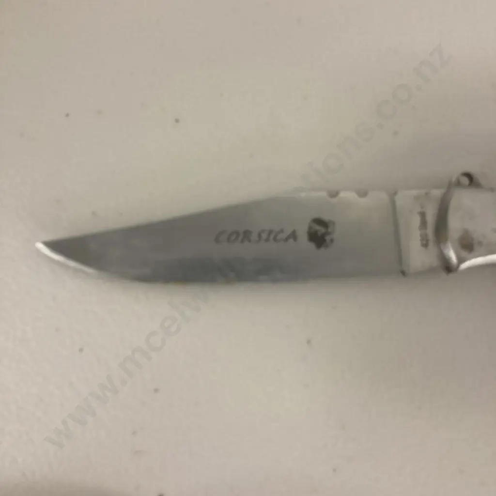 Corsica Folding Knife, Wooden Handle, 420 Steel, L22cm Image 1++