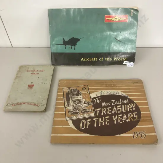 Sanitarium Volume 9 of The New Zealand Treasury Of The Years, 1953 & Two Vintage Cigarette Card Albums