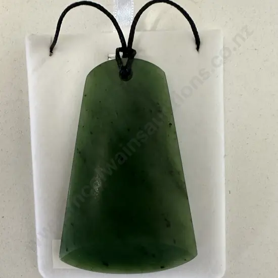 Greenstone Toki Pounamu Necklace, 82 x 54mm