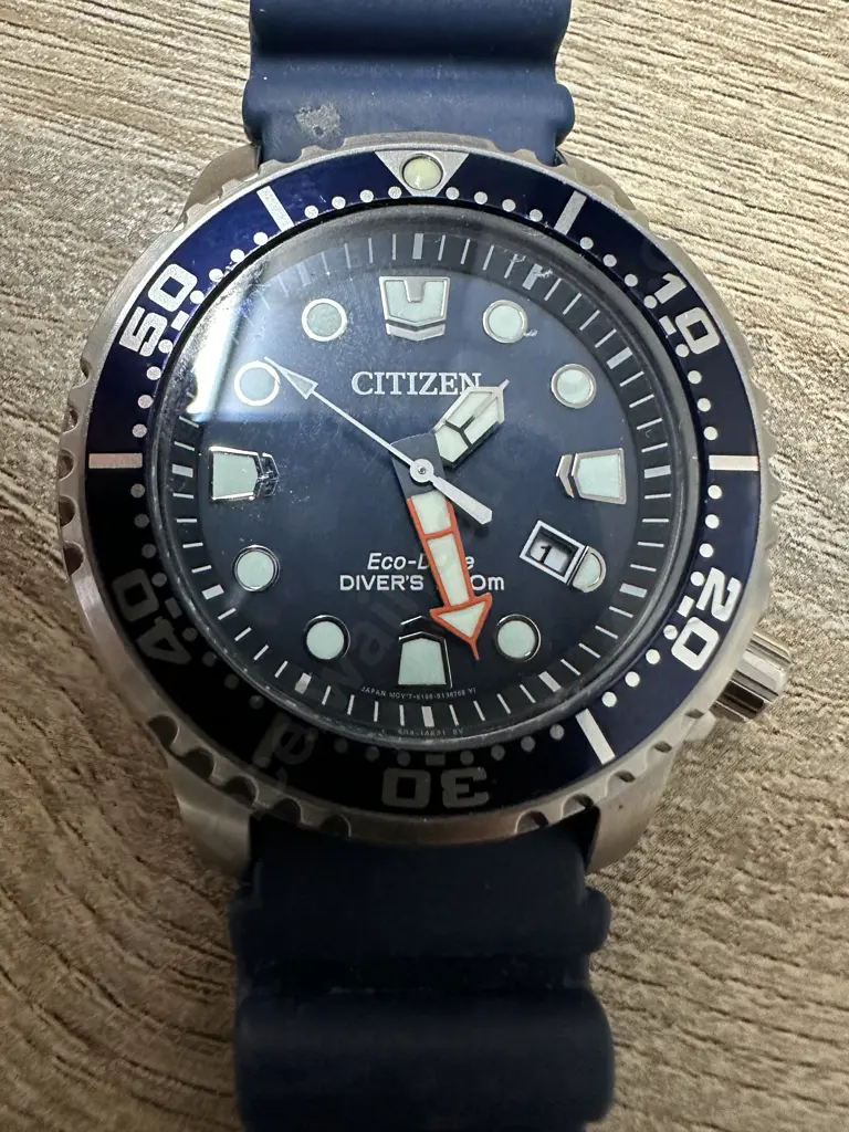 Citizen Promaster E168-S 126134 Eco Drive 200M DIVERS Watch, Marine Blue Dial Image 1++