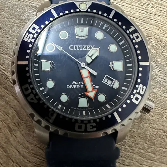 Citizen Promaster E168-S 126134 Eco Drive 200M DIVERS Watch, Marine Blue Dial