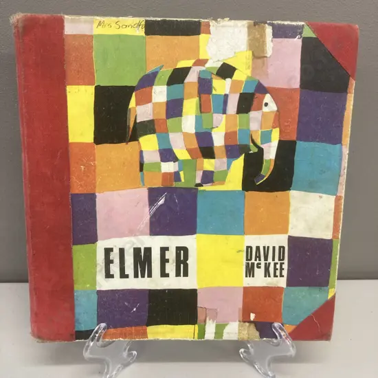 Rare First Edition of ELMER by David McKee,1968 Publisher Dennis Dobson: London, Hardcover