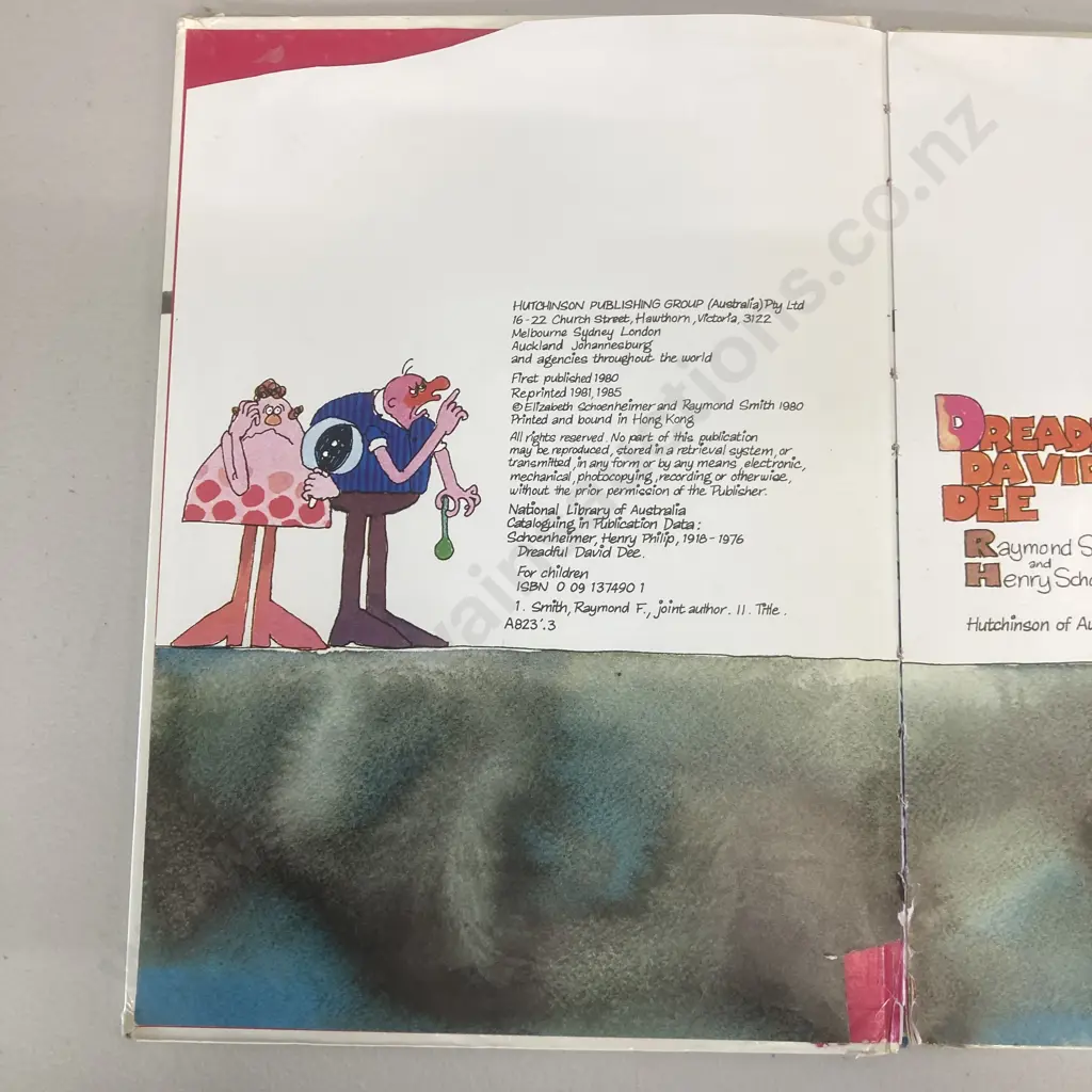 Rare Book - Dreadful David Dee by Henry Schoenheimer and Raymond F. Smith. 1985 Hutchinson of Australia. Hardcover Image 1++