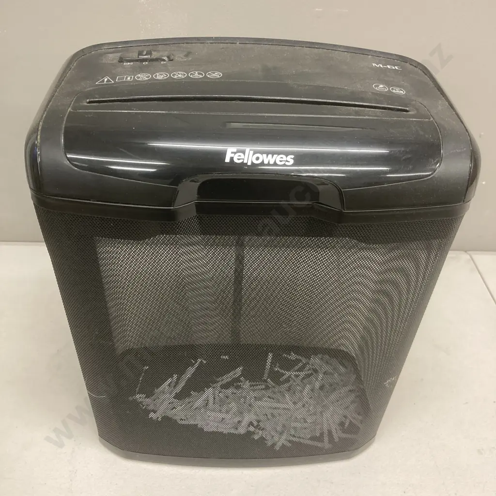 Fellowes Powershred M-6C Cross Cut Paper Shredder & 12oz Bottle of Oil Image 1++