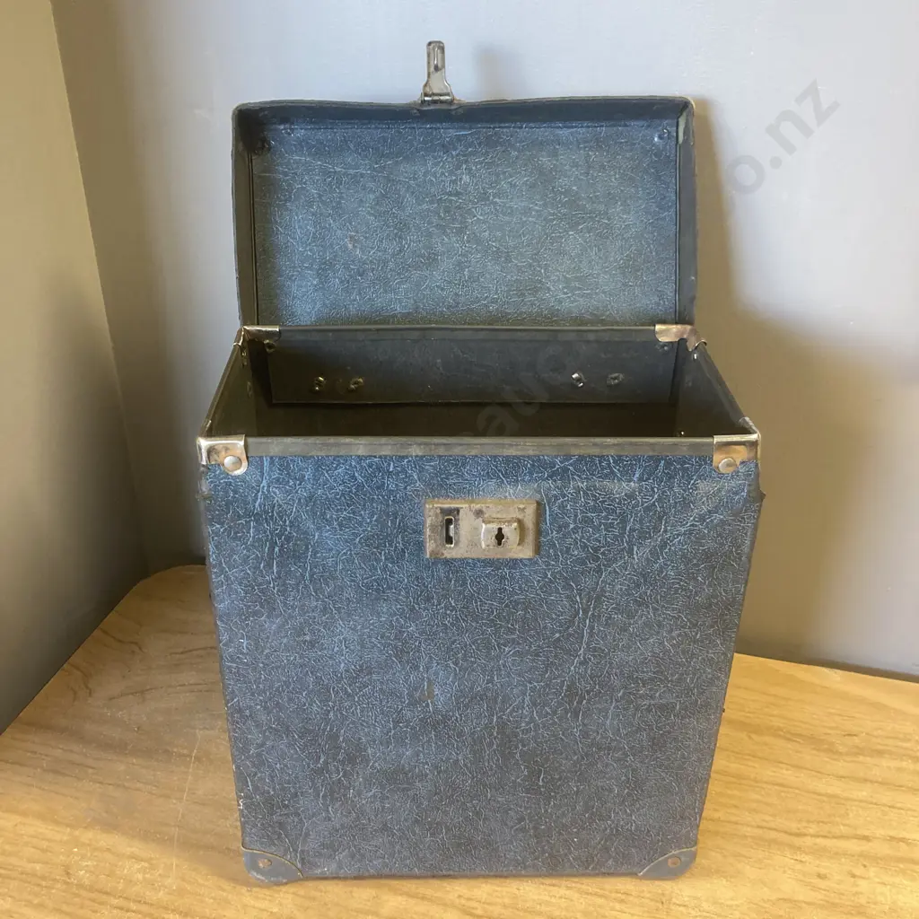 Vintage Brown Letholite Case & Blue Tall Case Image 1++