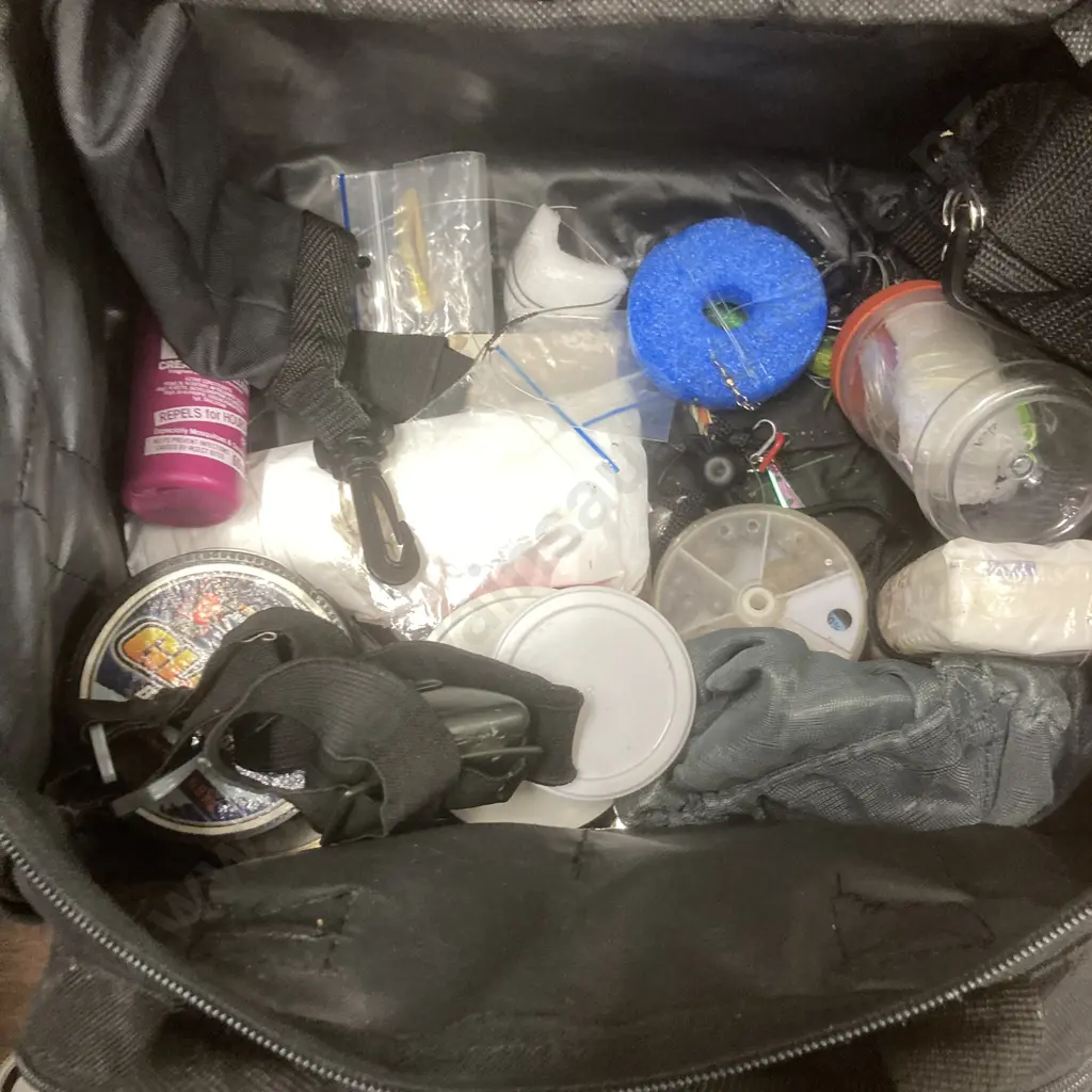 Trout Fishing Bag, Flies, Reels, Line Etc Image 1++