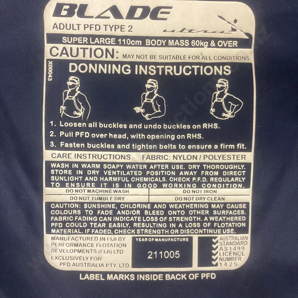 BLADE Adult PFD by Ultra (Size Super Large) Image 1++