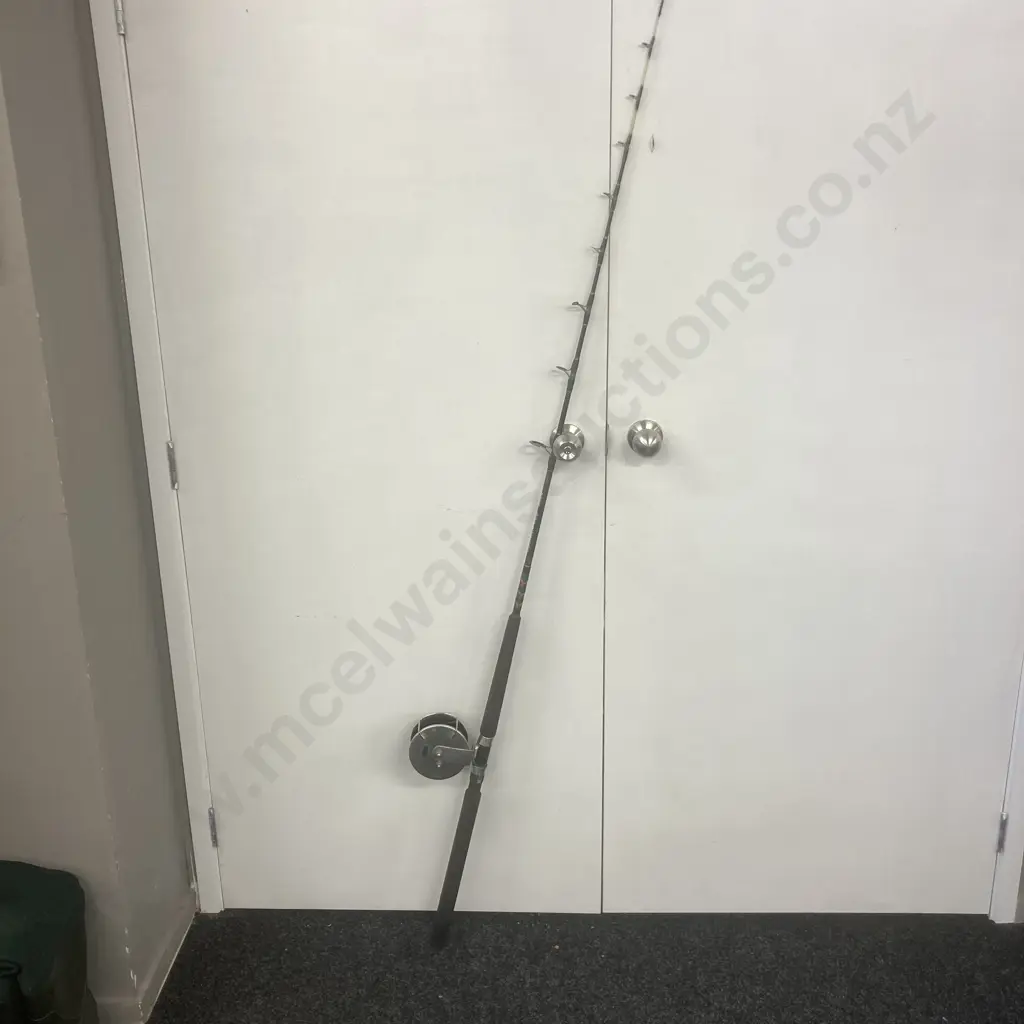 Vintage Alvey (Australia) 456 A12 Trolling Reel With a Bond Sea Hunter Rod GH1801 Length 6' Cast Wt 6-10Kg Image 1++
