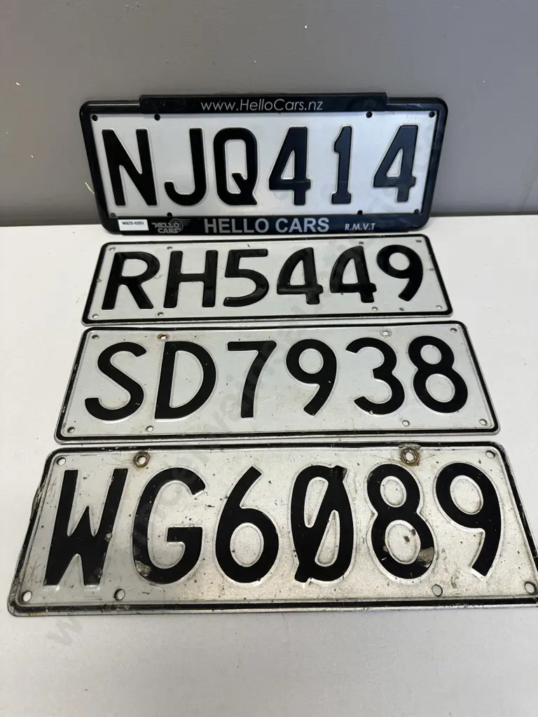 New Zealand Number Plates x 4 Image 1++