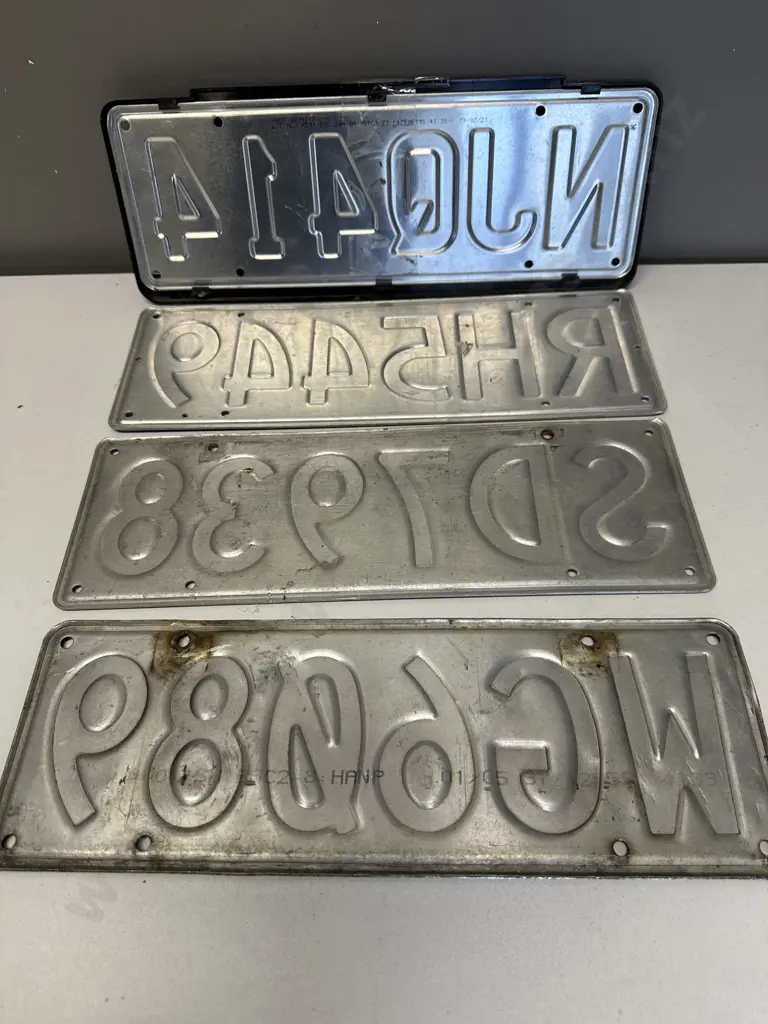 New Zealand Number Plates x 4 Image 1++