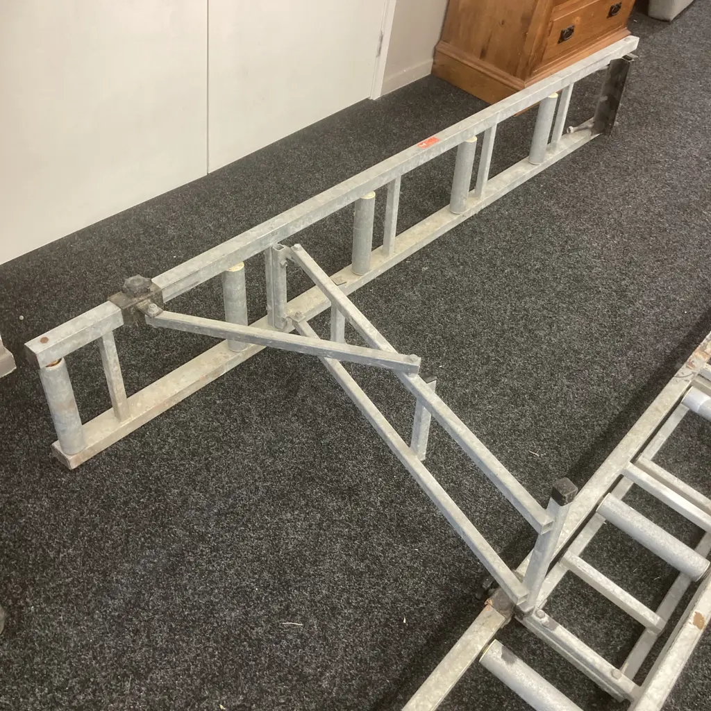 HDM Mobile Work Bench - 2 x 2.4m Fenced Roller Tables (No Centre Bench) Image 1++