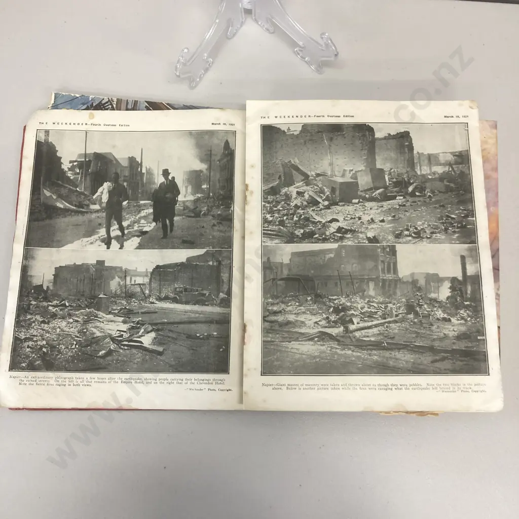The Full Story of The Great Earthquake Disaster at Hawkes Bay, NZ - March 13, 1931 & NZ Earthquakes Wilson & Horton 1974 Image 1++