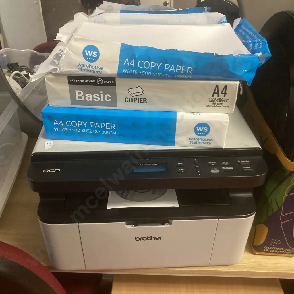 Brother DCP1610W Wireless Mono Laser Printer & Paper Image 1++