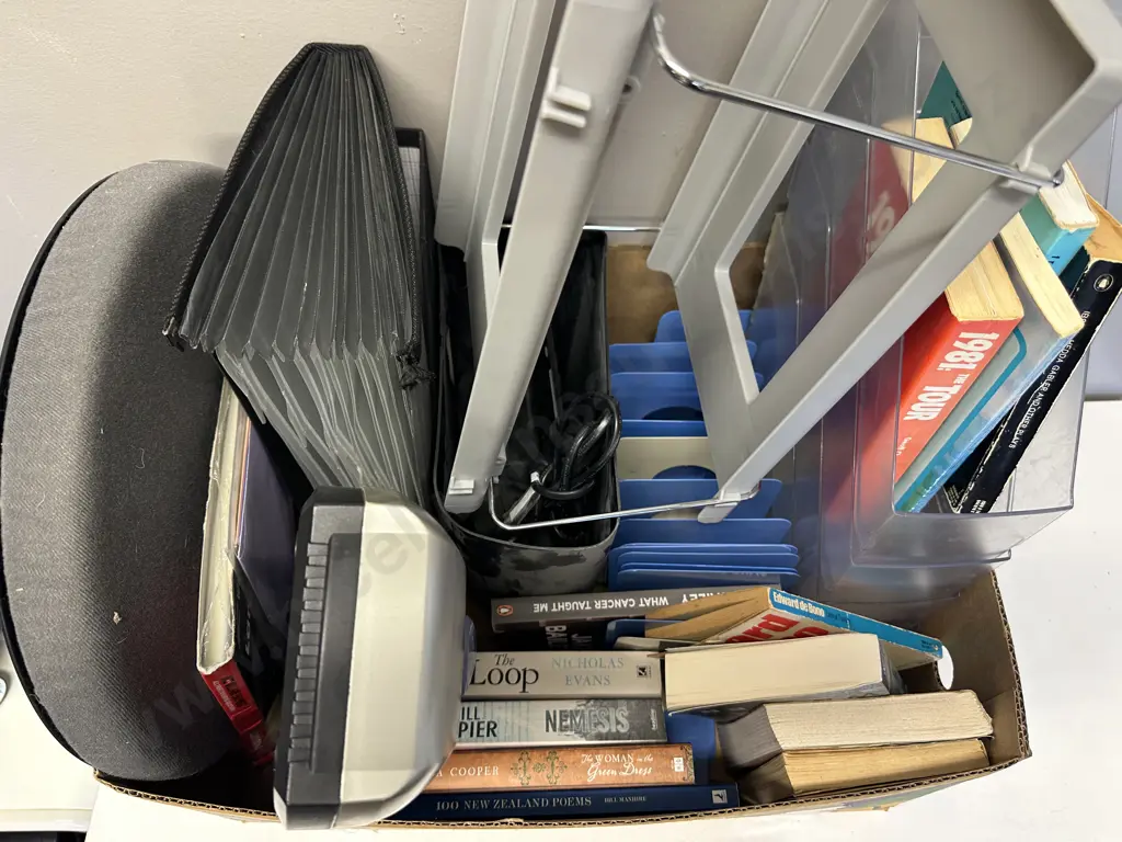 Stationary Items Including Laminator & Sleeves, Paper Shredder, Books Etc Image 1++