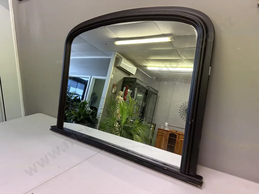 Black & Gold painted Wall Hung Mirror, 73 x 97cm Image 1++