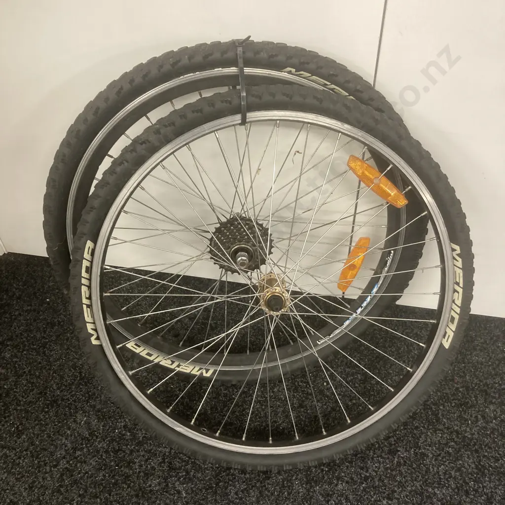 Pair of Bike Rims & Merida Tyres Image 1++