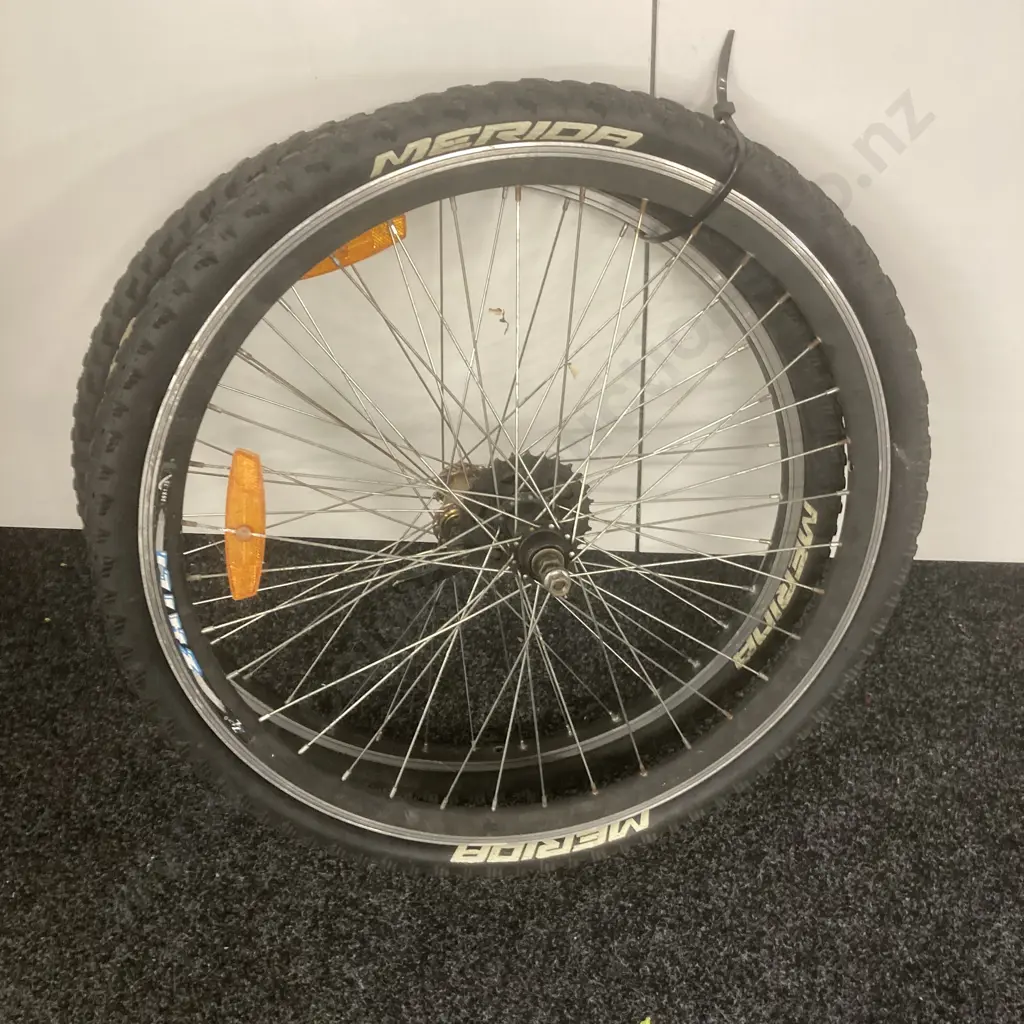 Pair of Bike Rims & Merida Tyres Image 1++